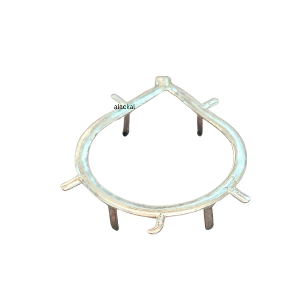 AUTHENTIC SILVER CONCH STAND | THEERTHA SHANKH STAND FOR POOJA RITUALS | SHANNKHKAAL - Image 3