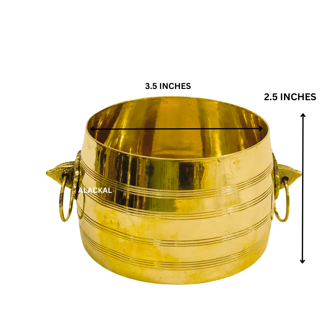BRASS CHANGAZHI | TRADITIONAL RICE MEASURING VESSEL | MEASURING CUP - Image 4