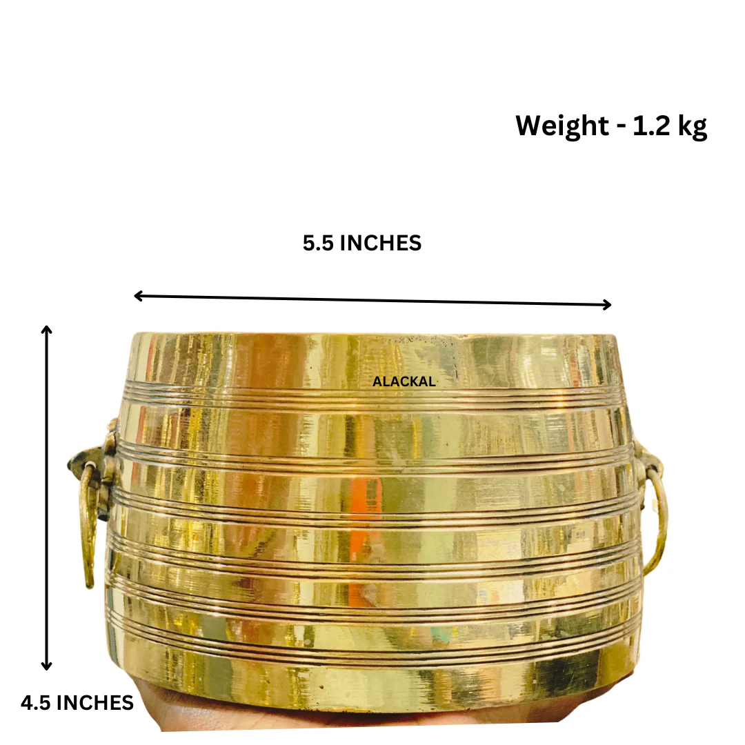 BRASS CHANGAZHI | TRADITIONAL RICE MEASURING VESSEL | MEASURING CUP - Image 8