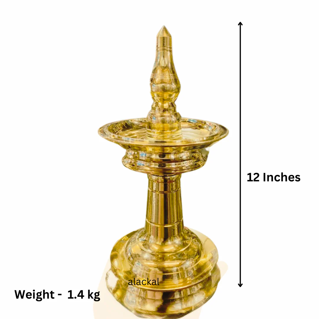 BRASS GANAPATHY VILAKKU | OIL LAMP 10 INCH - Image 3