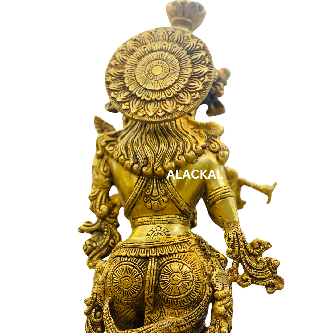 BRASS KRISHNA IDOL 1.5 FEET HEIGHT - Image 4