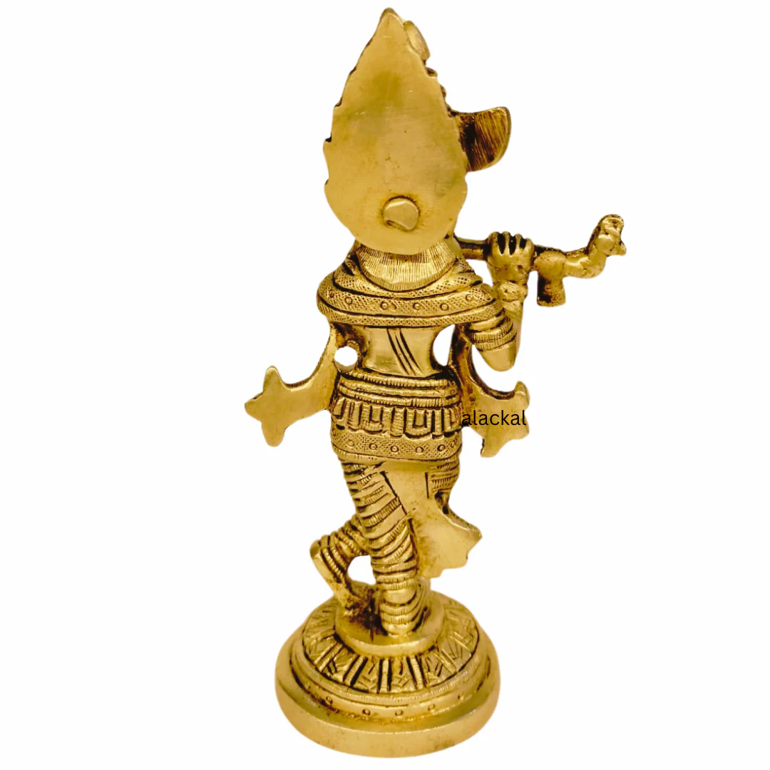 BRASS KRISHNA IDOL ( SMALL ) - Image 5