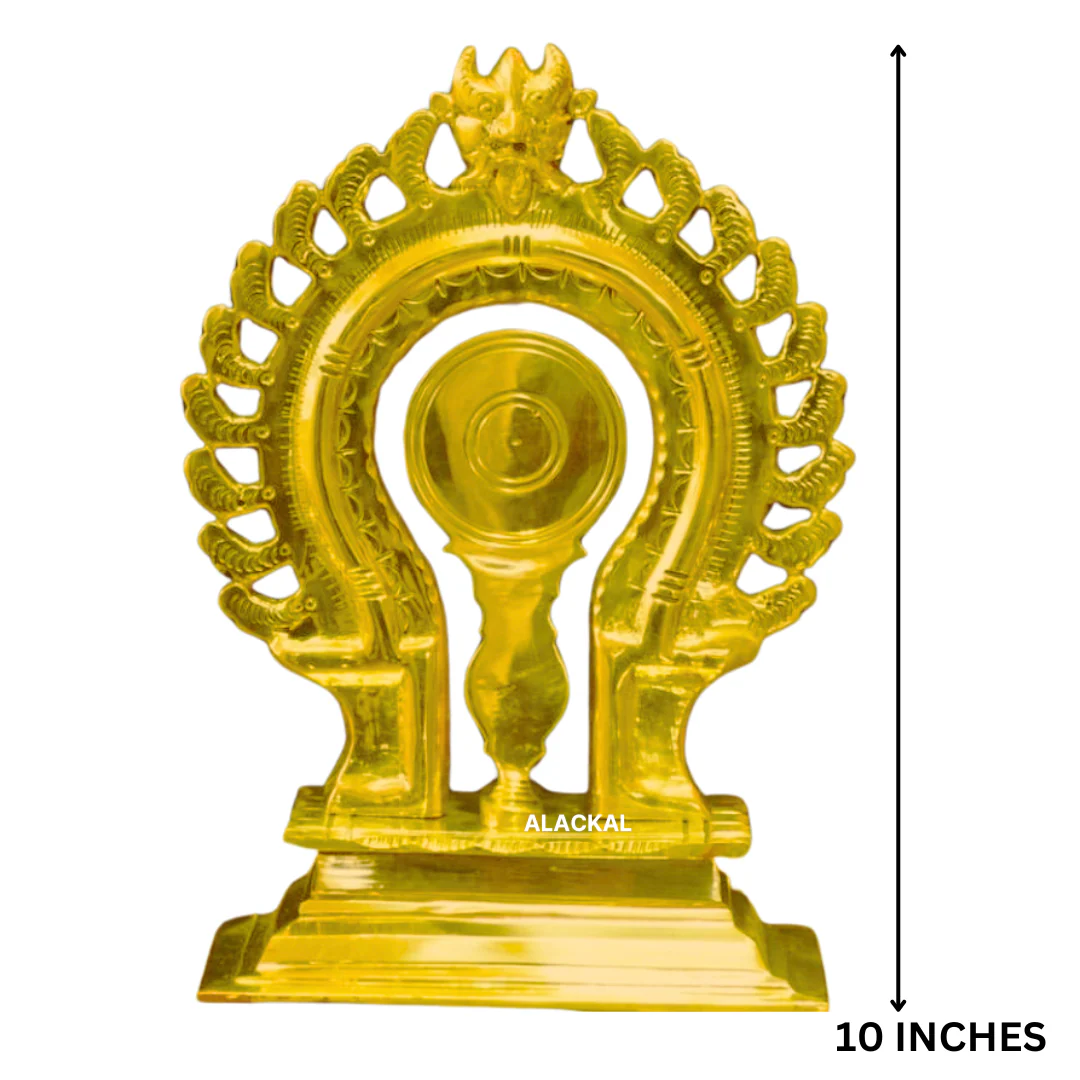 HANDCRAFTED KANNADI BIMBAM WITH PRABHAVALI | KANNADI PRABHA FOR TEMPLES - Image 3