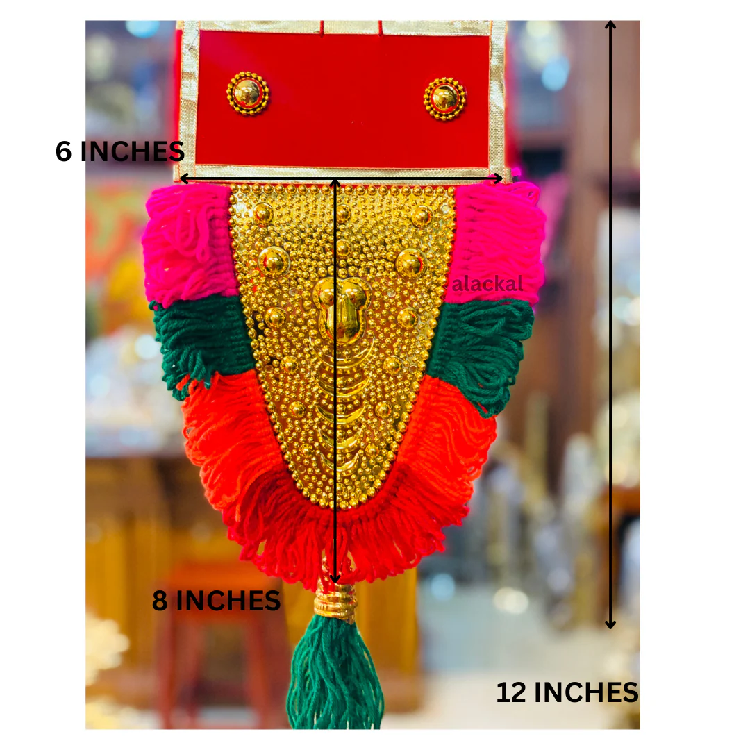 HANDCRAFTED TRADITIONAL KERALA NETTIPATTAM ( 1 FEET HEIGHT ) | WALL DECORATION - Image 3
