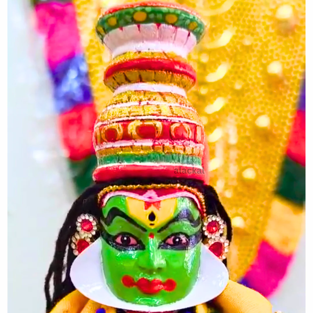 KERALA HANDCRAFTED WOODEN KATHAKALI MODEL ( MULTICOLOUR ) - Image 3