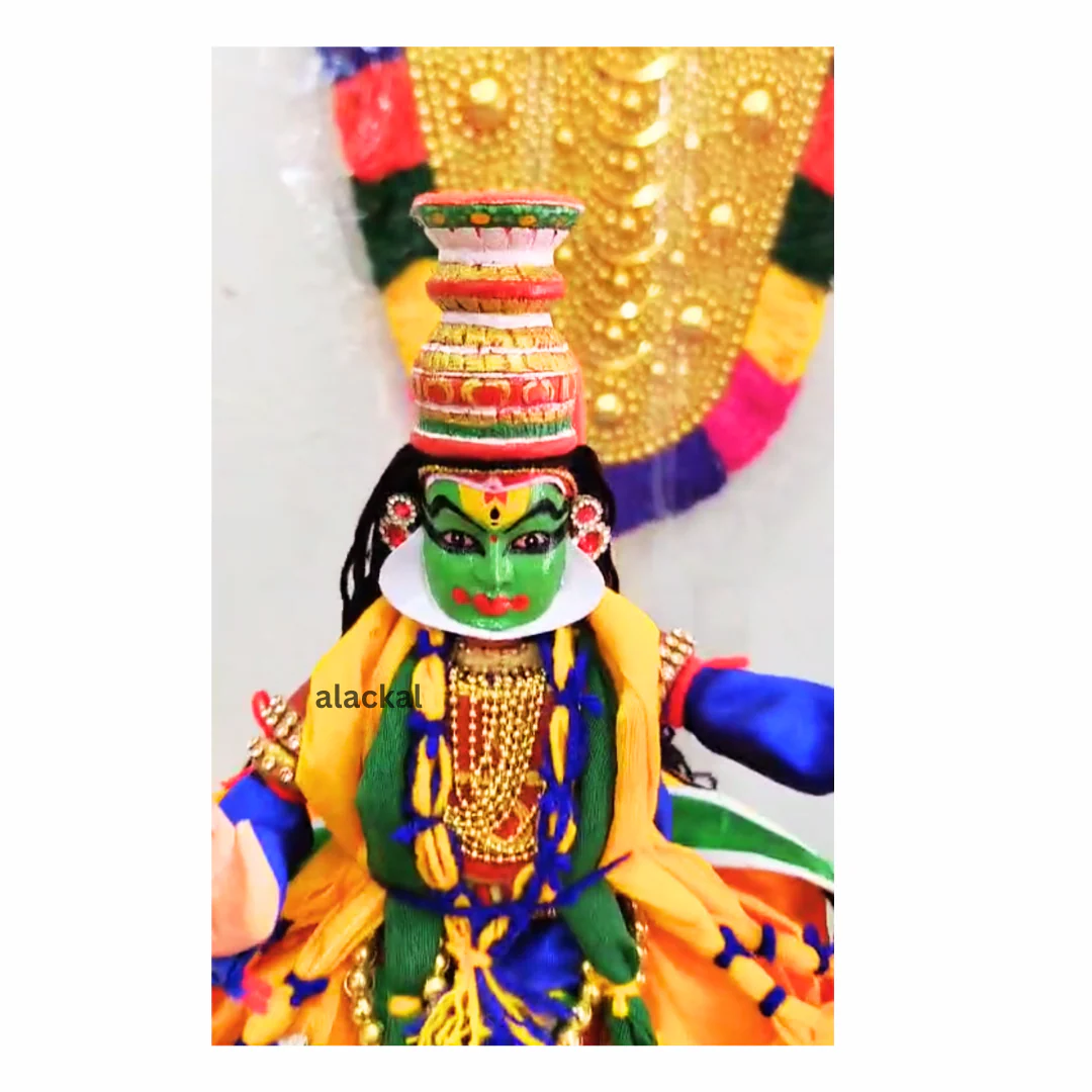 KERALA HANDCRAFTED WOODEN KATHAKALI MODEL ( MULTICOLOUR ) - Image 4