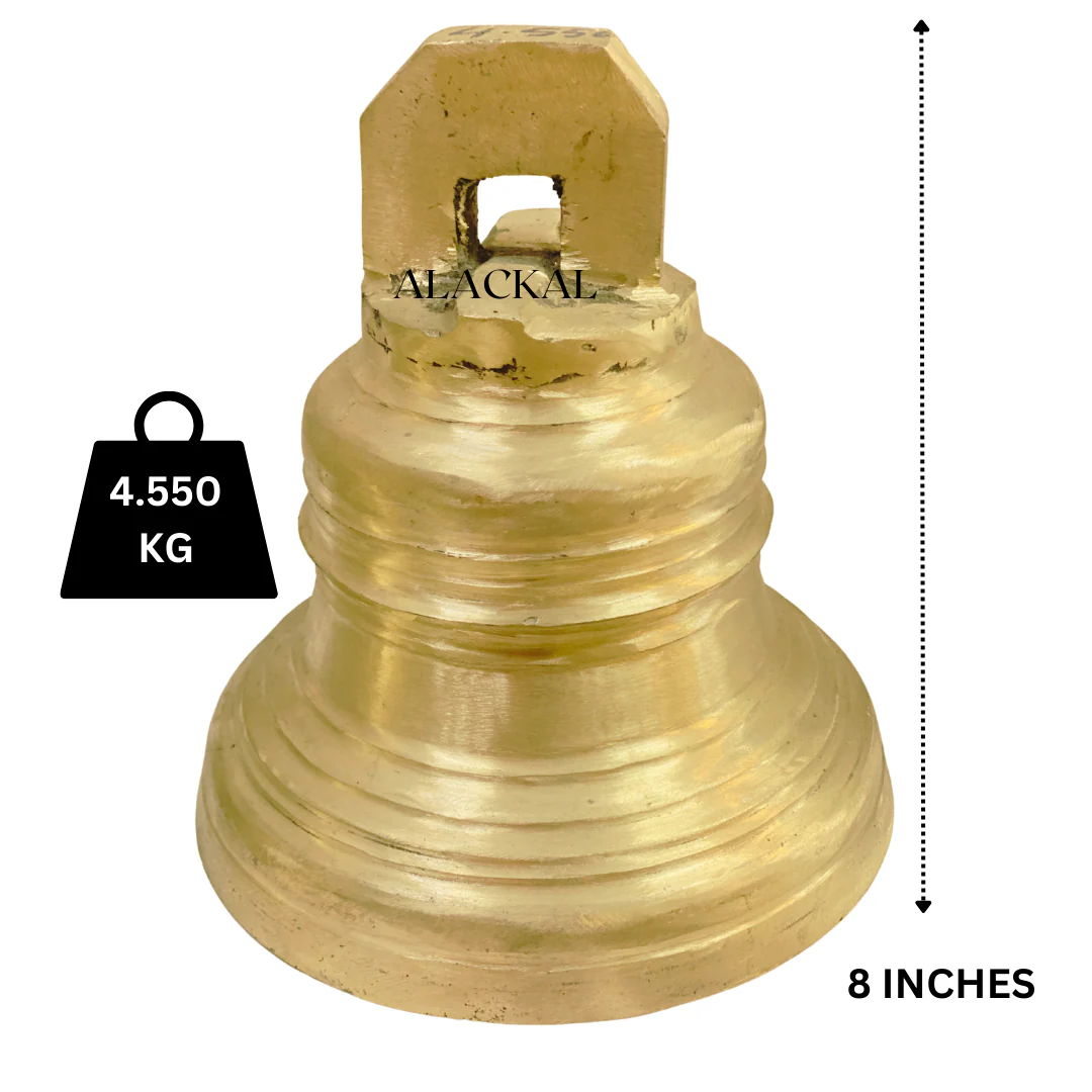 HANDMADE BRONZE CHURCH BELL / PALLI MANI  ( ALL SIZES ARE AVAILABLE ) - Image 10