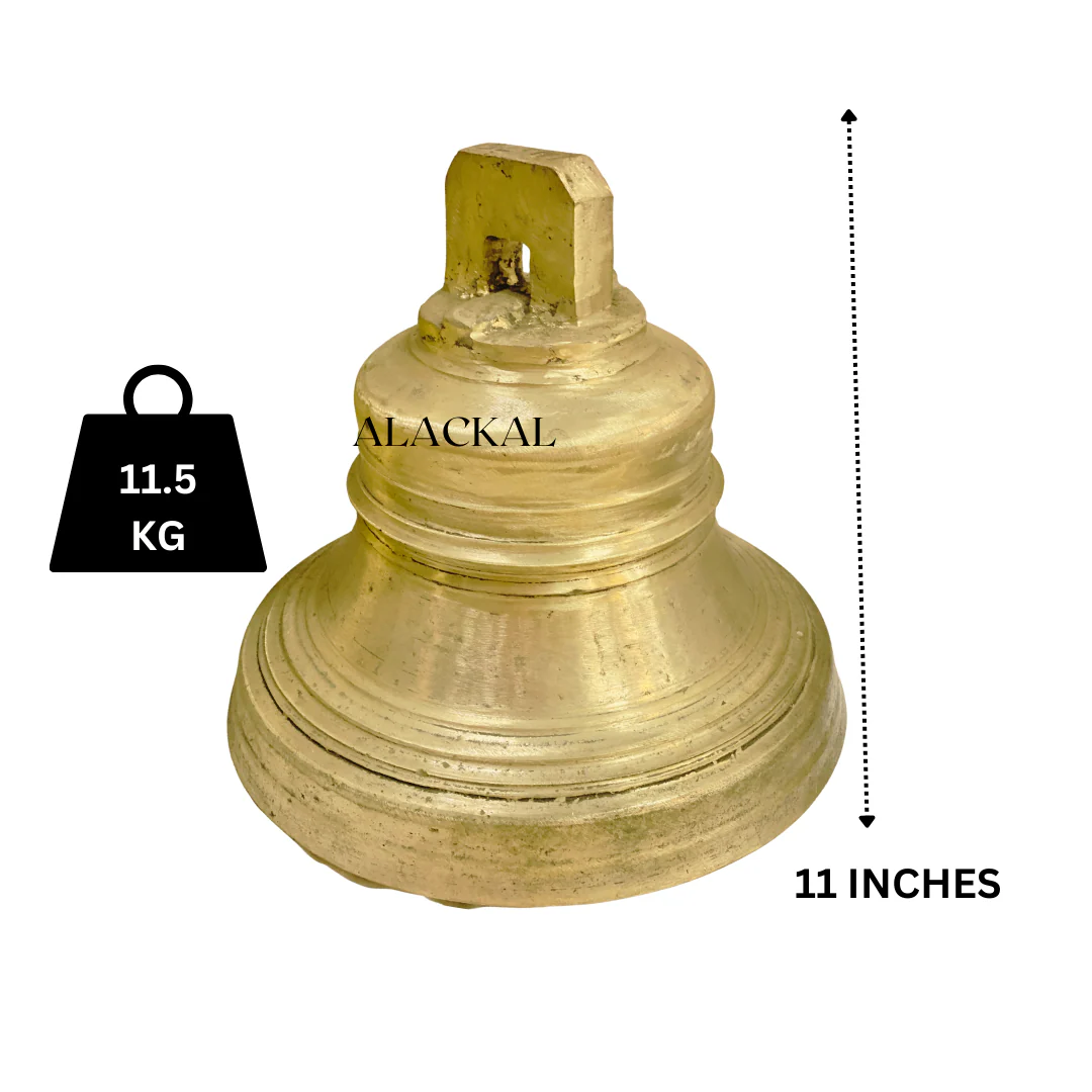 HANDMADE BRONZE CHURCH BELL / PALLI MANI  ( ALL SIZES ARE AVAILABLE ) - Image 12