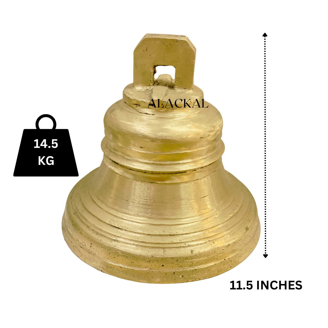 HANDMADE BRONZE CHURCH BELL / PALLI MANI  ( ALL SIZES ARE AVAILABLE ) - Image 13