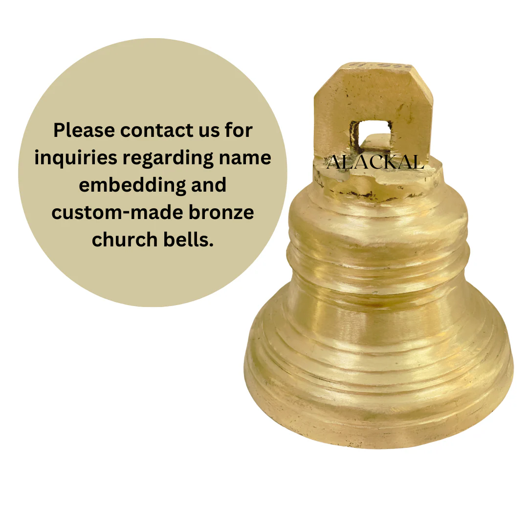 HANDMADE BRONZE CHURCH BELL / PALLI MANI  ( ALL SIZES ARE AVAILABLE ) - Image 15