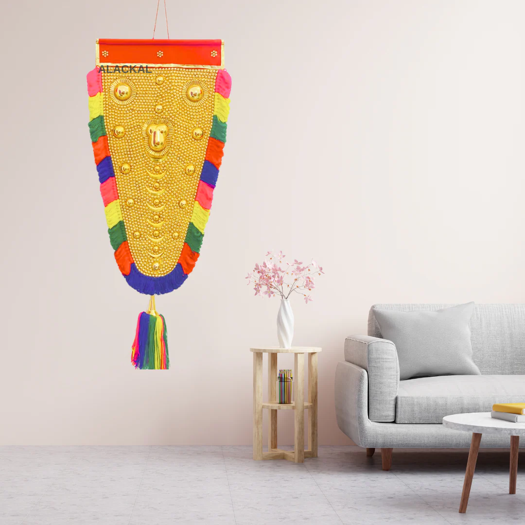 KERALA HANDCRAFTED NETTIPATTAM | WALL HANGING NETTIPATTOM WITH HOOKS - Image 8