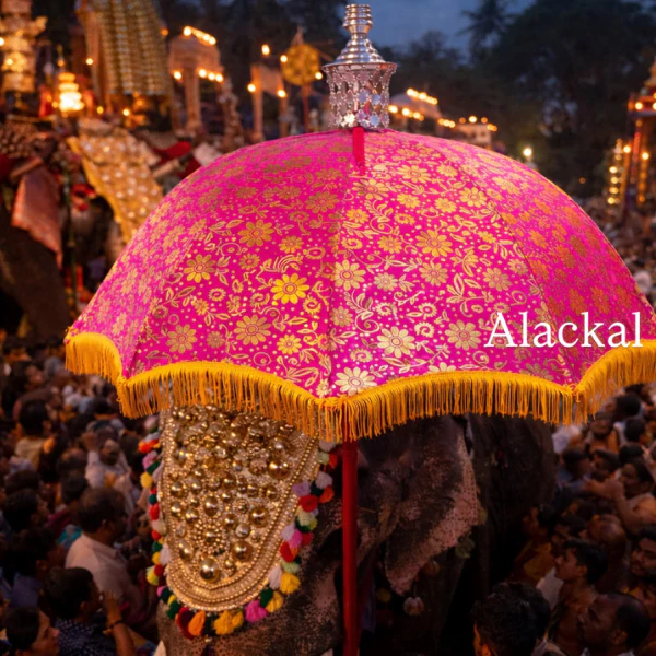 Muthukuda – Royal Kerala Decorative Umbrella for Temple Festivals, Weddings & Church Processions | Handcrafted in Mannar - Image 3