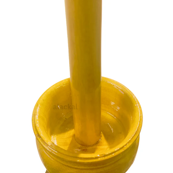 WOODEN BHASMA KOTTA | HANDCRAFTED BHASMAKUDAM WITH BRASS HOOK TO HANG - Image 6